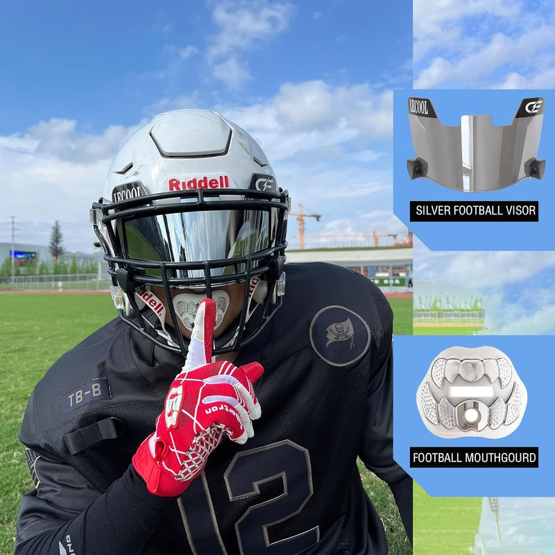 LeCool Football Mouth Guard with Connected Strap- 3D Beast Chrome Adult and Youth Mouth Guard-Mouth Piece for Sports for Maximum Air Flow and Teeth Protection - Image 5